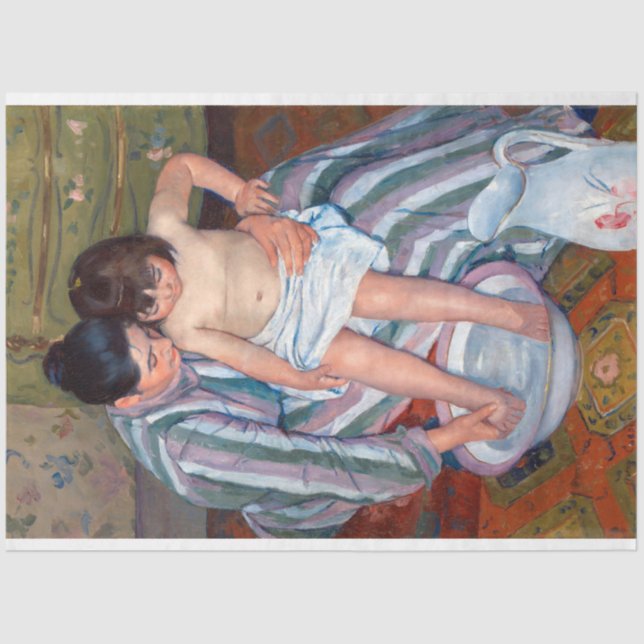Papier Mousseline Le bain de l'enfant, Mary Cassatt (Recto)
