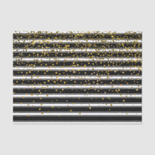 Papier Mousseline Le blanc noir moderne barre des points de