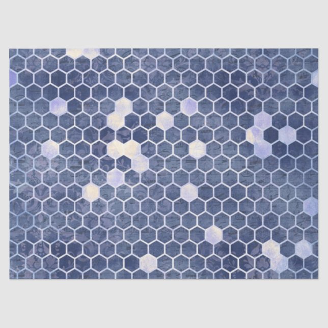 Papier Mousseline Le Blue Bee Series Design 14 Tissus Papier (Recto)