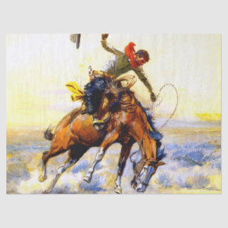Papier Mousseline "Le Bucker" Western Art de Charles M Russell