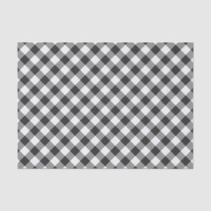 Papier Mousseline Le Buffalo Check White and Black Carrés Plaid