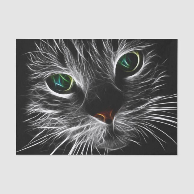 Papier Mousseline Le chat "électrique" (Recto)