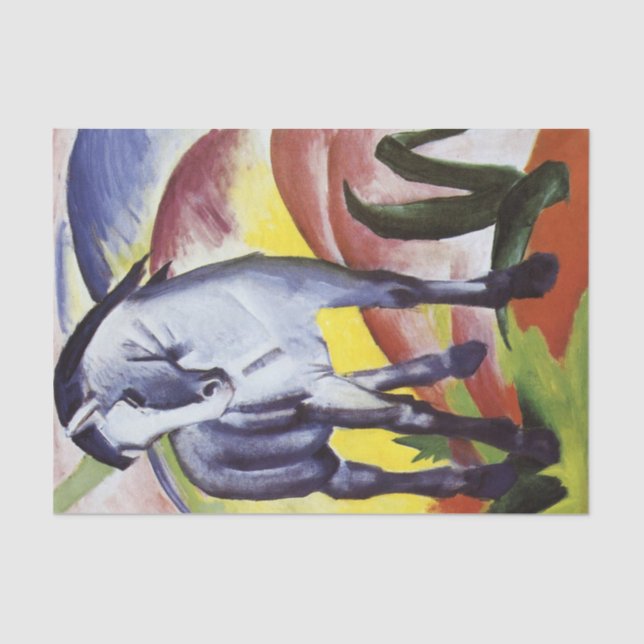 Papier Mousseline Le Cheval Bleu par Franz Marc Tissue Paper (Recto)