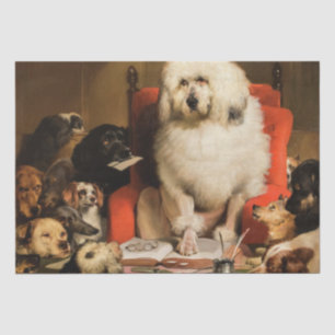 Papier Mousseline Le chien en tant que juge qui délivre la loi devan