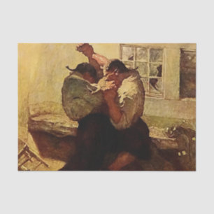 Papier Mousseline « Le combat dans la cabine » par NC Wyeth