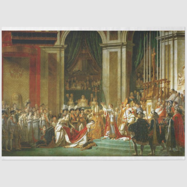 Papier Mousseline Le couronnement de Napoléon, Jacques-Louis David (Recto)