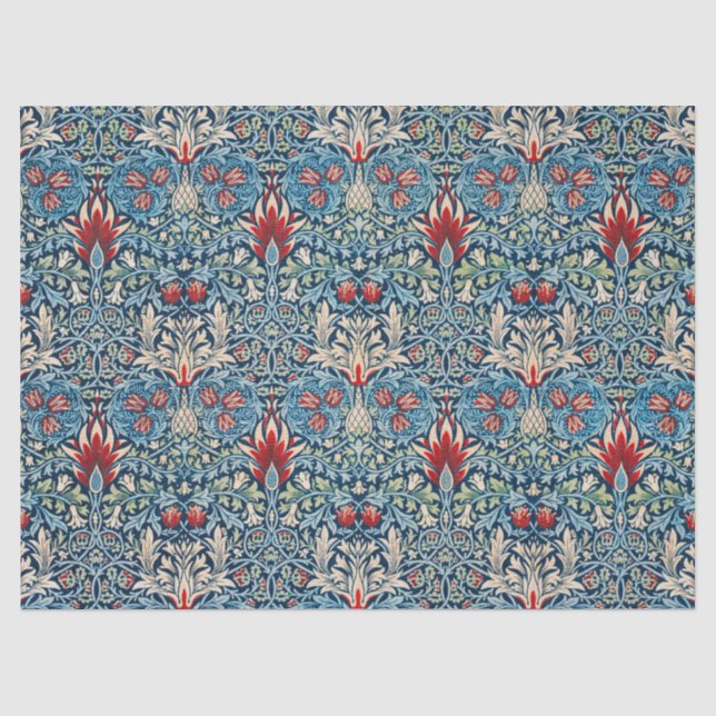 Papier Mousseline Le design Motif Snakehead de William Morris (Recto)