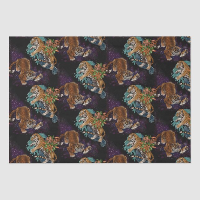 Papier Mousseline Le destin dans les étoiles Tigers Patter (Recto)