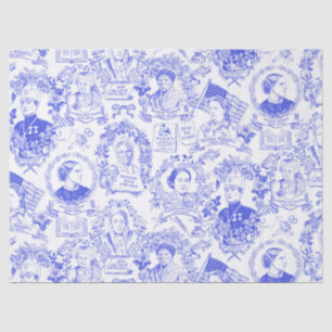 Papier Mousseline Le féministe historique fraye un chemin Toile bleu