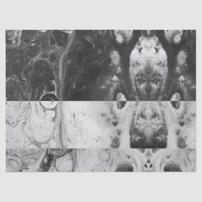 Papier Mousseline Le fluide acrylique de rayures blanches de marbre (Recto)