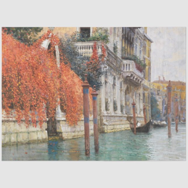 Papier Mousseline Le Grand Canal à Venise (par Vincenzo Caprile) (Recto)