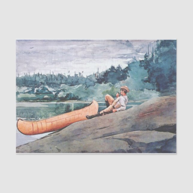 Papier Mousseline Le guide de la nature sauvage (par Winslow Homer) (Recto)