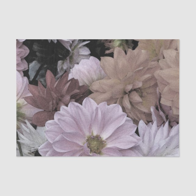 Papier Mousseline Le jardin abstrait floral de dahlia fleurit le (Recto)