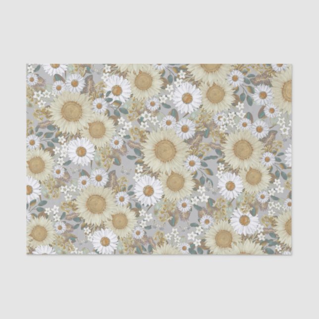 Papier Mousseline Le jardin de tournesol (Recto)