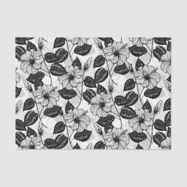 Papier Mousseline Le jardin d'Hibiscus (Recto)