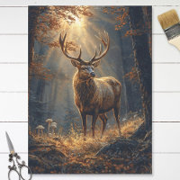 Le majestueux stade de cerf dans la dédécoupage de