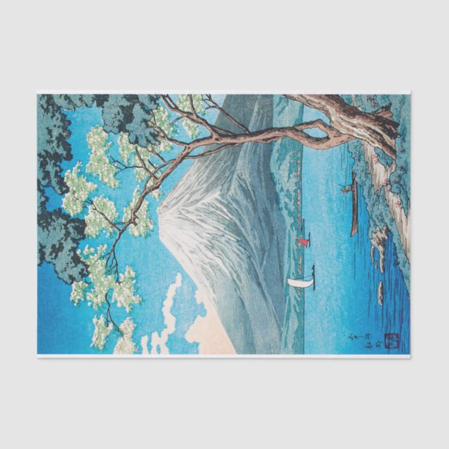 Papier Mousseline Le Mont Fuji du lac Yamanaka par Hiroaki Takahashi (Recto)