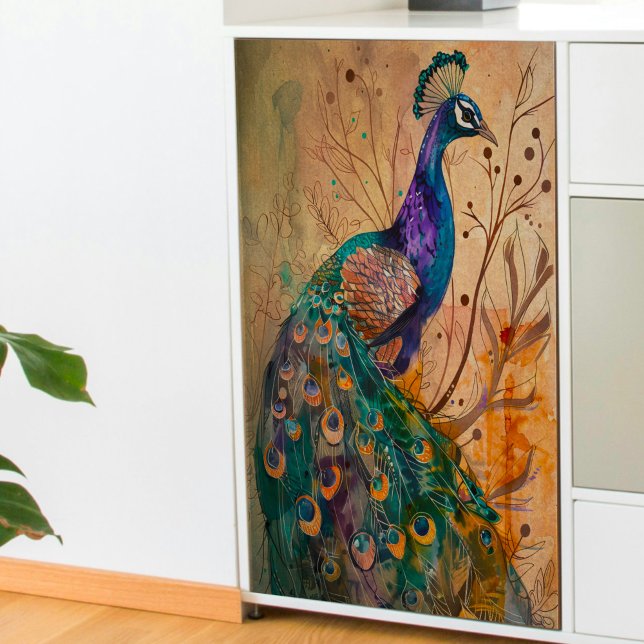 Papier Mousseline Le paon dans la page de découpage des bois (Créateur téléchargé)