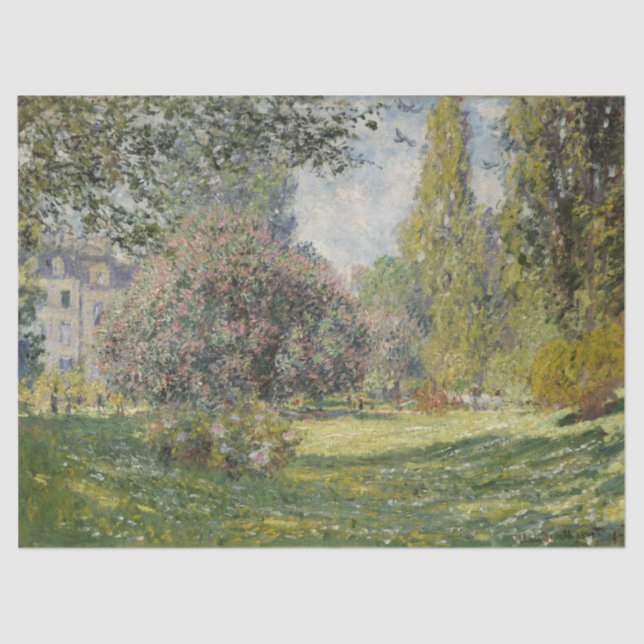 Papier Mousseline Le Parc Monceau - Claude Monet (Recto)