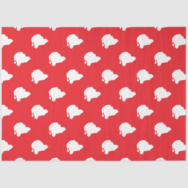 Papier Mousseline Le Père Noël en rouge (Recto)