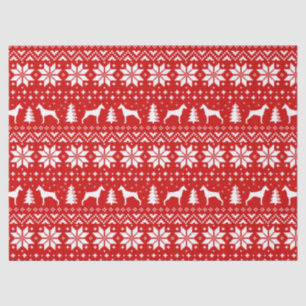 Papier Mousseline Le Pinscher de dobermann silhouette le motif de