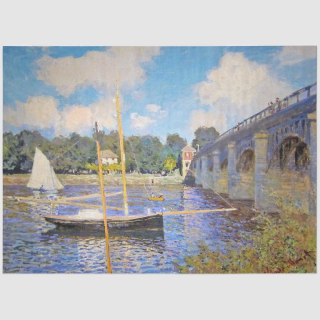 Papier Mousseline Le pont d'Argenteuil, Monet (Recto)