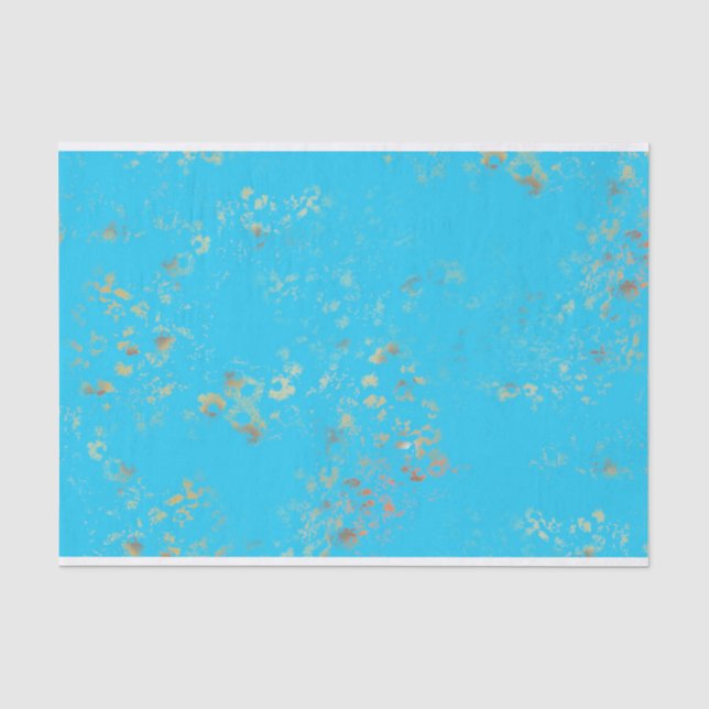 Papier Mousseline Le rêve de Sirène Romantique Turquoise (Recto)