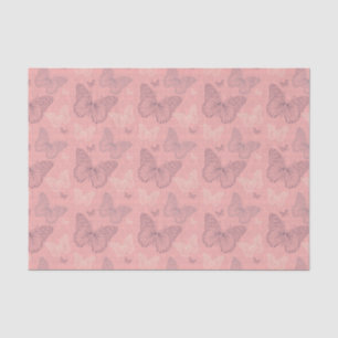 Papier Mousseline Le rose de papillon