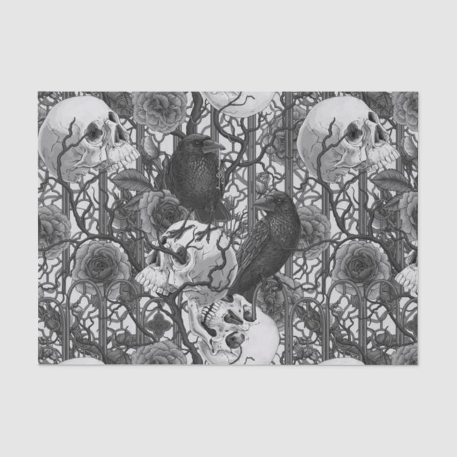 Papier Mousseline Le secret de Raven. Illustration gothique sombre e (Recto)