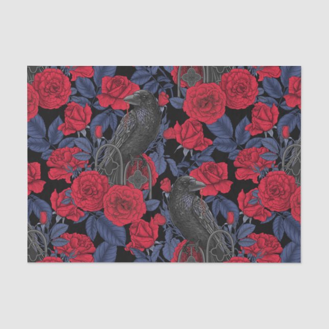 Papier Mousseline Le secret de Raven. Illustration gothique sombre e (Recto)