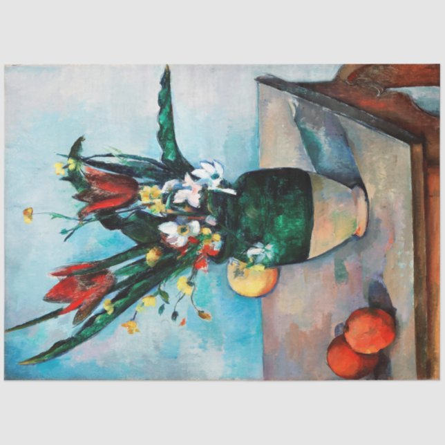 Papier Mousseline Le Vase des Tulipes, Paul Cezanne (Recto)