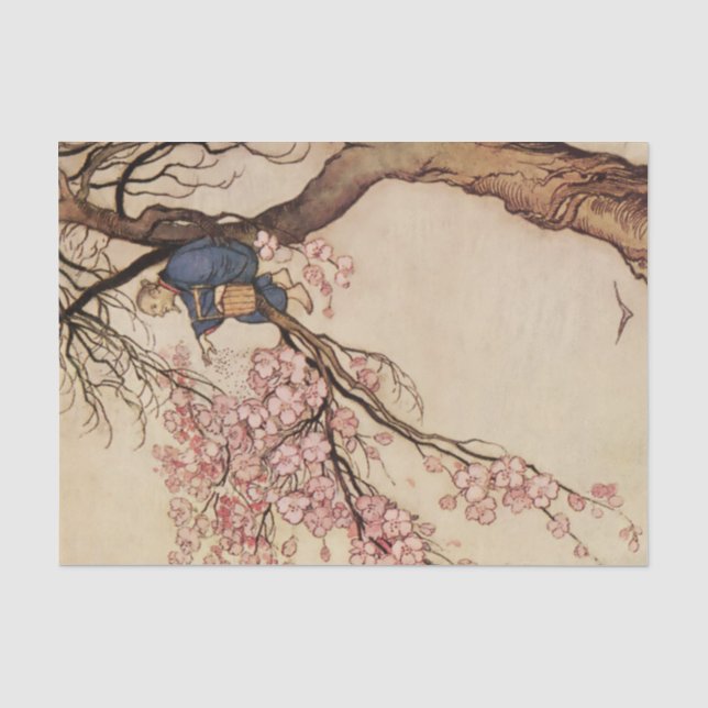 Papier Mousseline "Le vieil homme qui a fait fleurir les arbres" par (Recto)