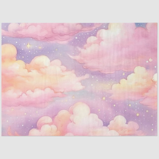 Papier Mousseline Le Whimsical Pastel Cloud Series Design 10 (Recto)
