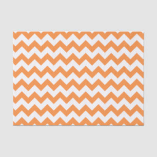 Papier Mousseline Le zigzag orange barre le motif de Chevron