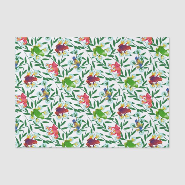 Papier Mousseline Leap Frog Bamboo Rainforest (Recto)