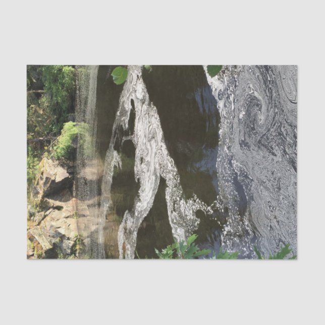 Papier Mousseline L'eau et arbres (Recto)