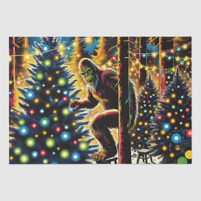 Papier Mousseline Légendaire Noël Bigfoot (Recto)