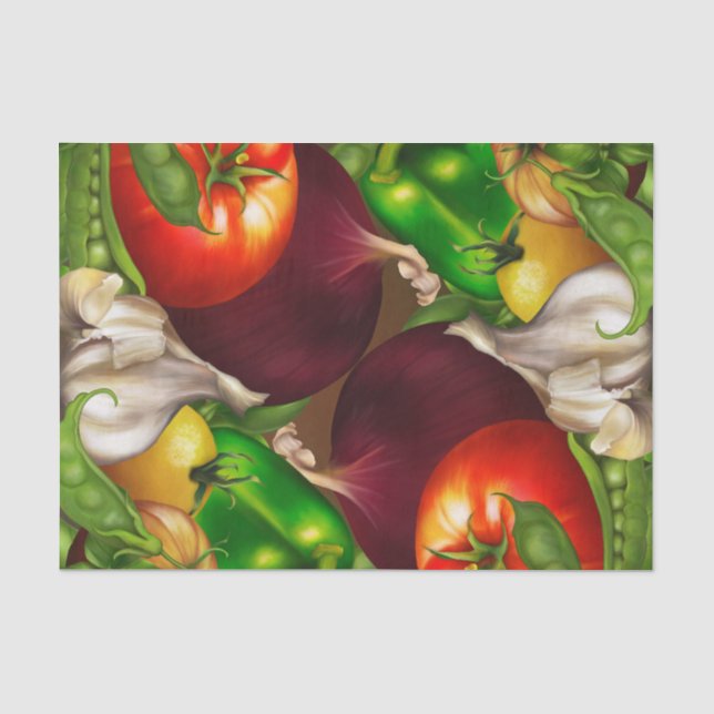 Papier Mousseline Légumes et herbes Aliments Légumes biologiques (Recto)