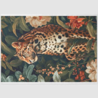 Léopard dans la jungle découpage