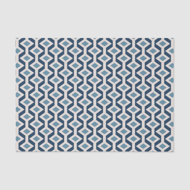 Papier Mousseline L'ère atomique a inspiré le motif géométrique (Recto)