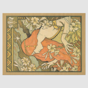 Papier Mousseline L'Ermitage Femme française nouveau dans un champ d