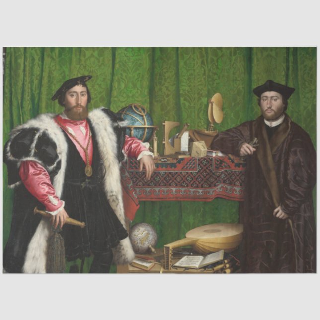 Papier Mousseline Les Ambassadeurs, Holbein the Younger (Recto)