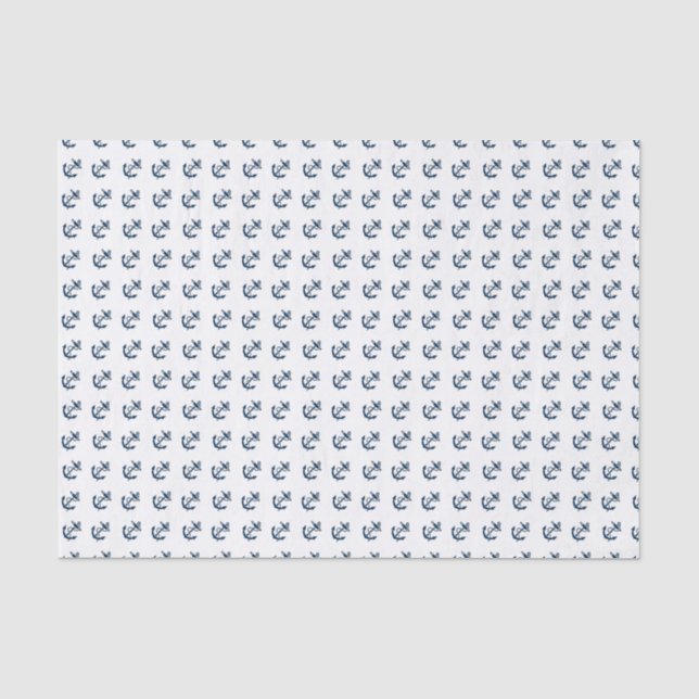 Papier Mousseline Les Ancres loin nautiques personnalisent (Recto)