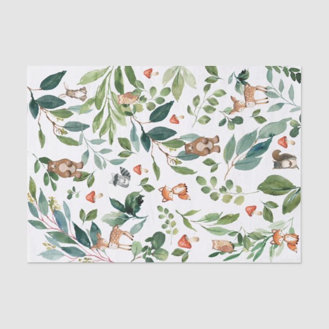 Papier Mousseline Les animaux des bois L'artisanat de la Découpage (Recto)