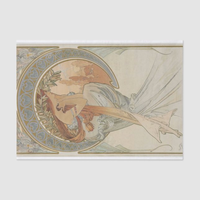 Papier Mousseline Les Arts d'Alphonse Mucha (Recto)
