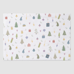 Papier Mousseline Les beaux arbres de Noël présentent des ornements 
