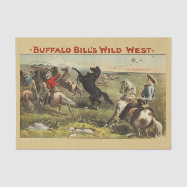Papier Mousseline Les Chevaux de l'Ouest sauvage de Buffalo Bill (Recto)