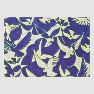 Papier Mousseline Les colombes en vol