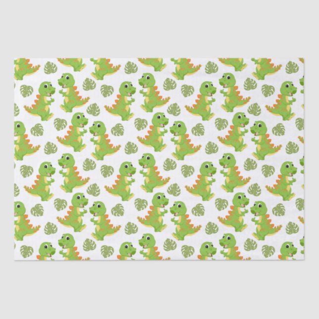 Papier Mousseline Les dinosaures ! Papier (Recto)