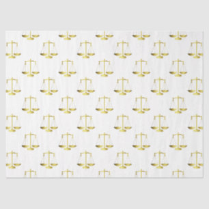 Papier Mousseline Les échelles d'or de la justice sur le Motif de ré